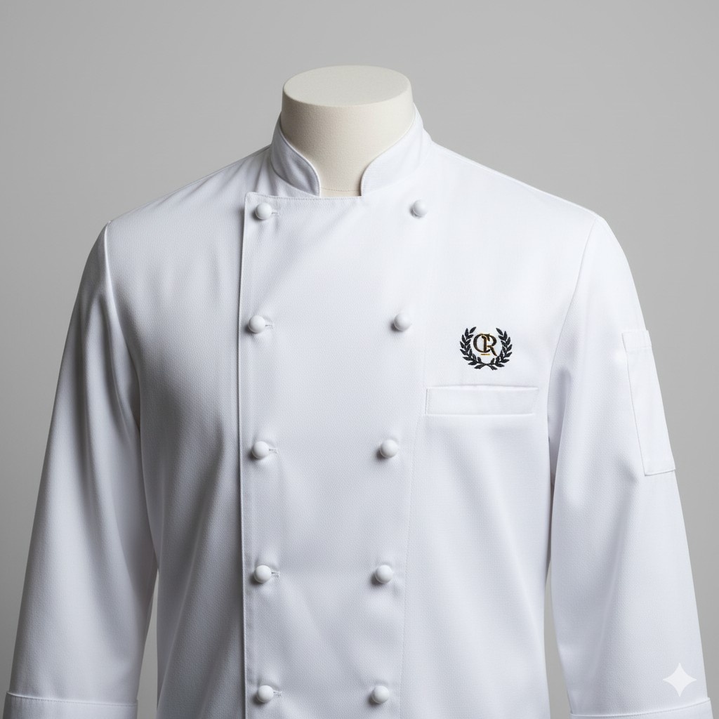 Chef jackets & polos (branded, embroidered)